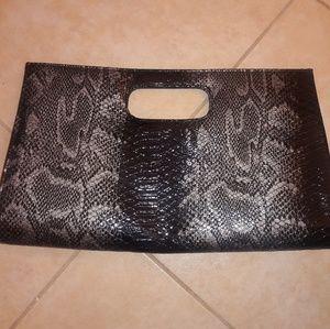Giannini Faux Snakeskin Clutch